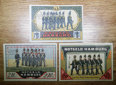 【融合斋】世界货币、纪念章专场No.1 - 德紧时期纸钞3枚一套