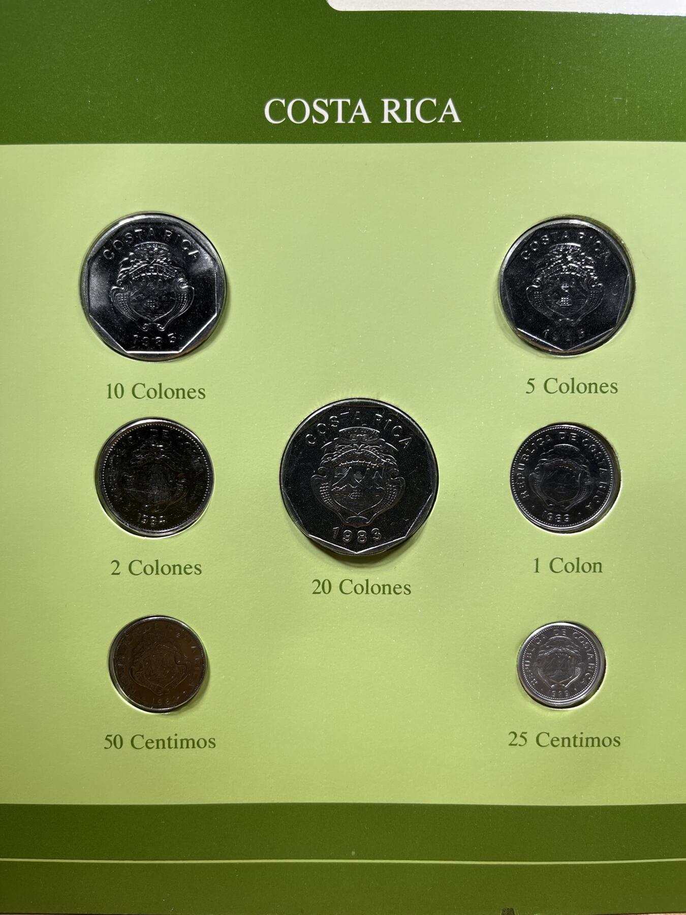 【融合斋】世界货币、纪念章专场No.1 哥斯达黎加🇨🇷-富兰克林版世界货币集
