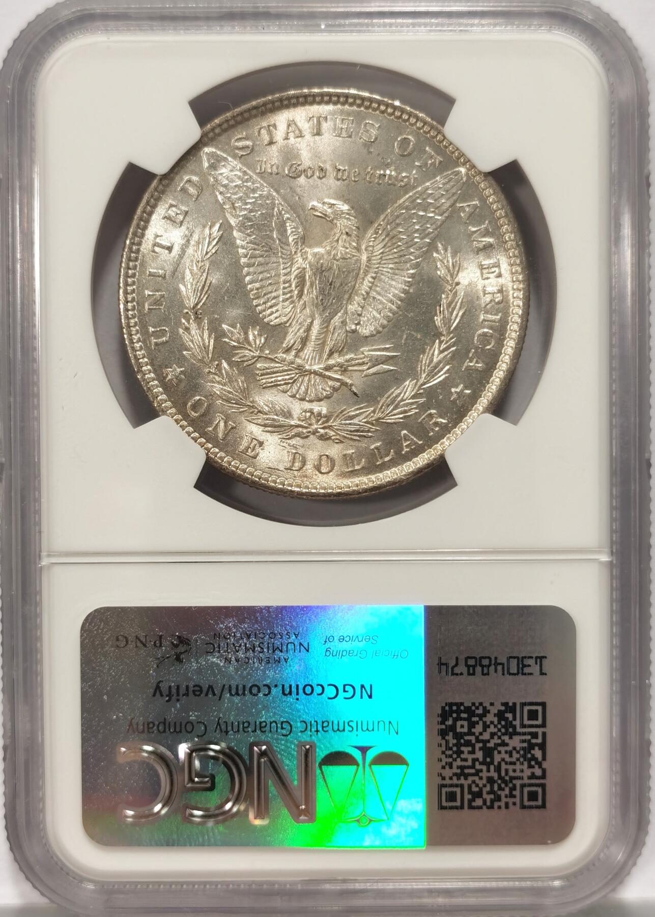 博洋堂世界钱币拍卖第086期（全场包邮） NGC MS62 美国1881年摩根1美元银币