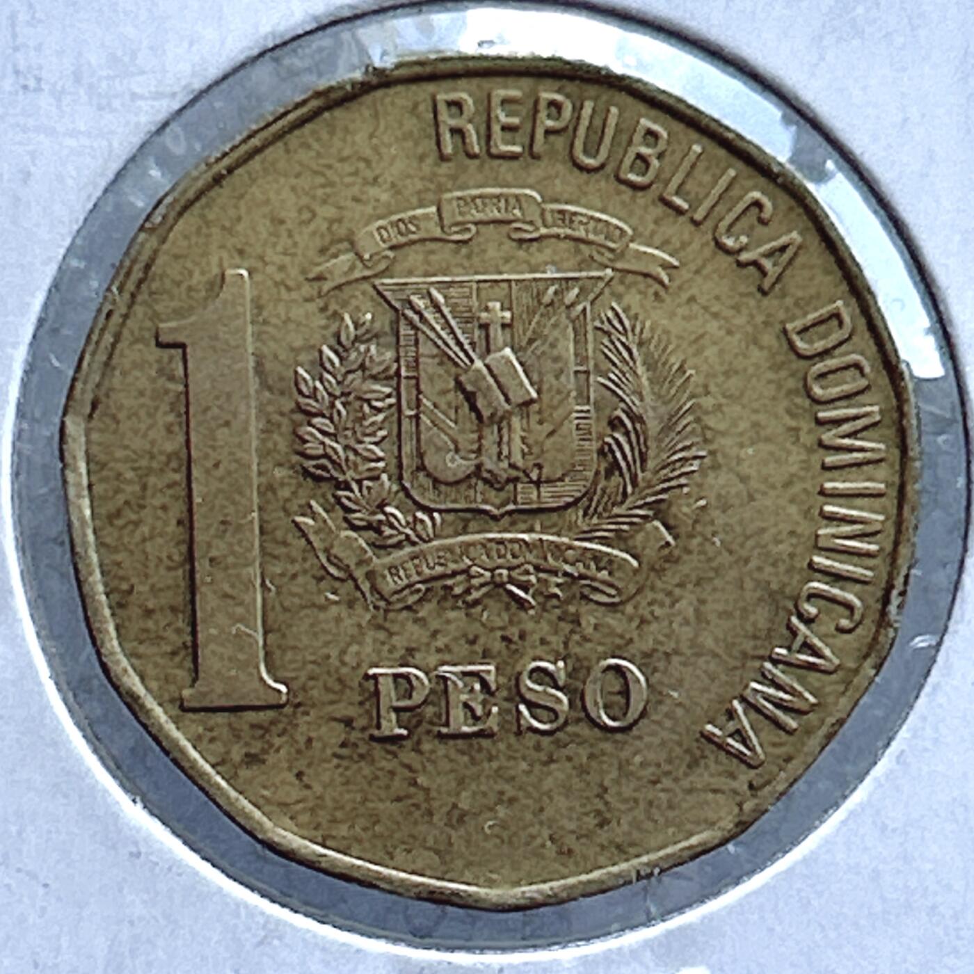 第一海外回流一元起拍收藏 散币专场 第107期 多米尼加2002年1比索纪念铜币