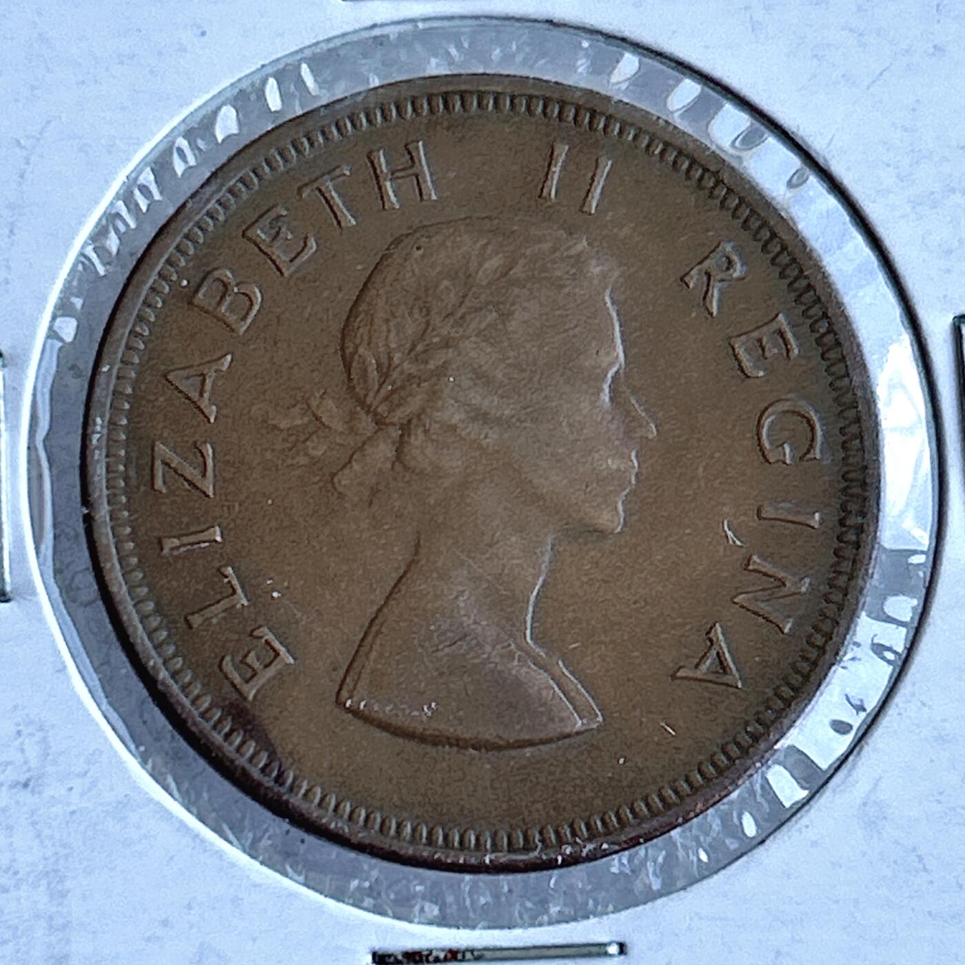 第一海外回流一元起拍收藏 散币专场 第107期 英属南非1954年1便士铜币 伊丽莎白女王