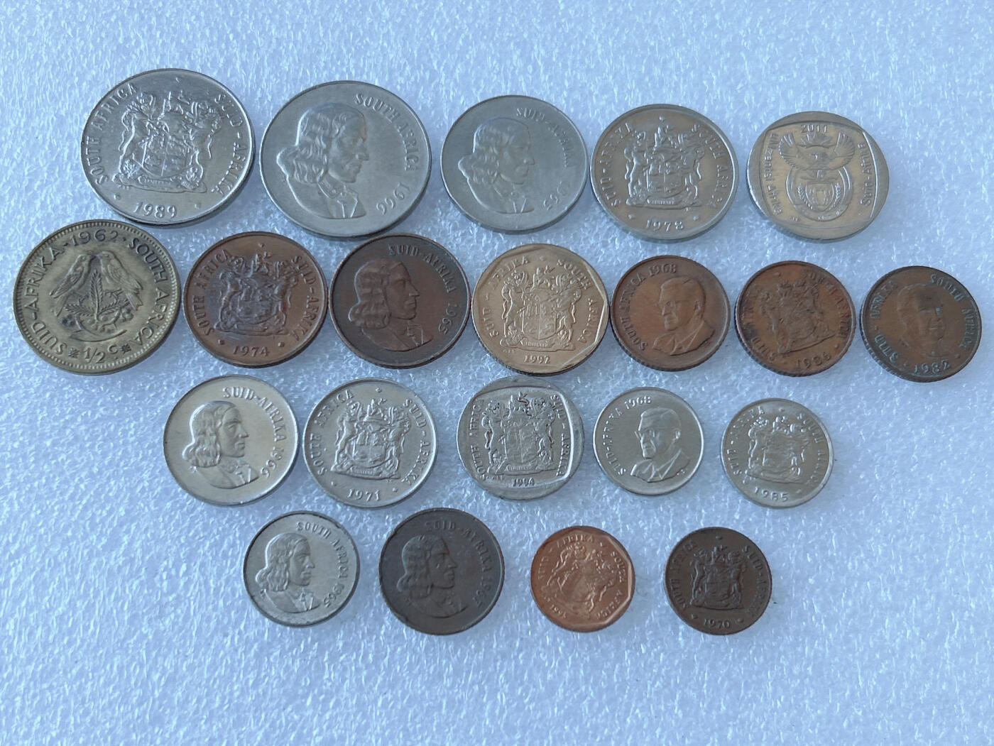 第一海外回流一元起拍收藏 散币专场 第105期 南非硬币21枚 不同版本