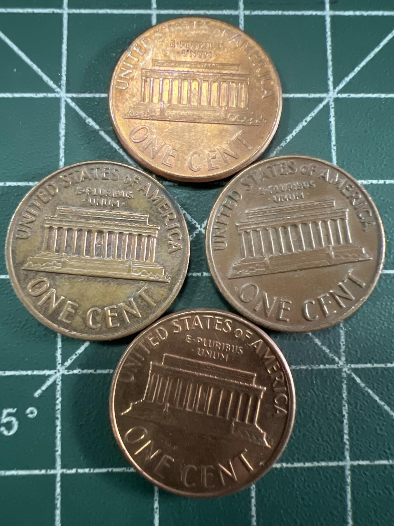 第669期 硬币专场 （无押金，捡漏，全场50包邮，偏远地区除外，接收代拍业务，本店十天发一次货） 美国一美分 4枚