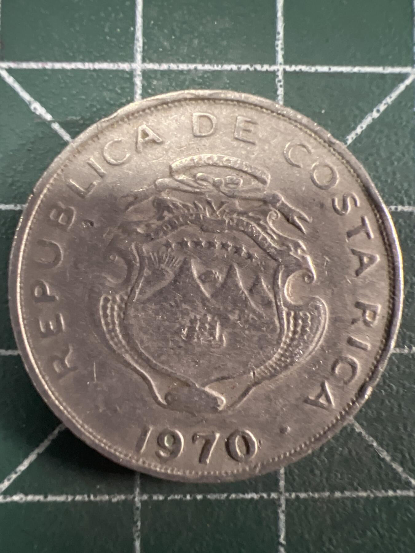 第686期 硬币专场 （无押金，捡漏，全场50包邮，偏远地区除外，接收代拍业务，本店十天发一次货） 哥斯达黎加50分 1970年