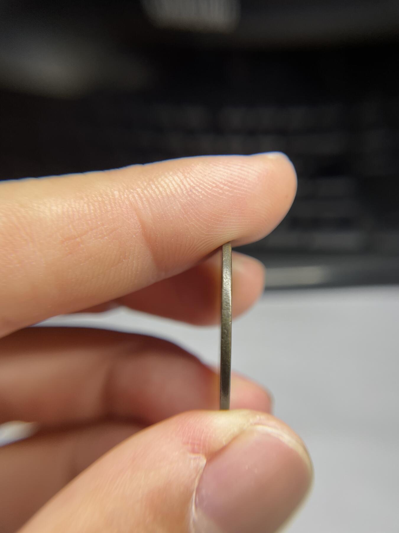 每日一拍,，2024年集古藏今外币拍卖第十二期-第2场—（总第112拍），新一期拍卖开始了,本期古钱币全场包真，拍卖名称未备注的均无补裂翘等缺陷. 元丰通宝，背面老藏家写有版别，尺寸24.8*1.3