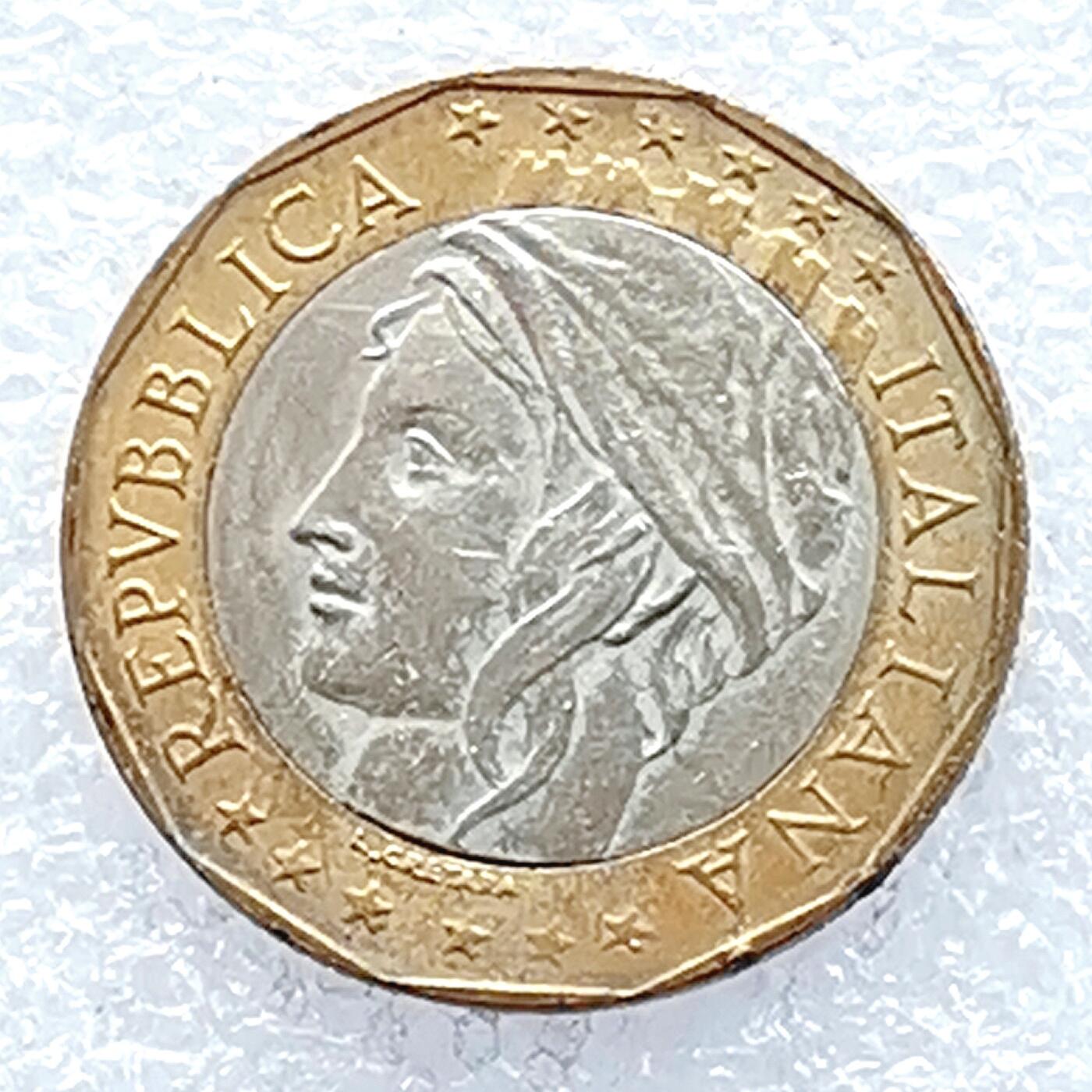 海外回流1元起拍小铺 各国钱币散币场 第14期 意大利1998年1000里拉双色币