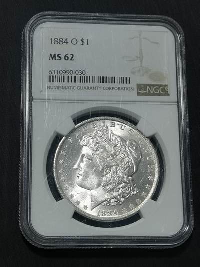 天下钱庄国内外钱币全场保真欢迎参拍 - NGC MS62 1884美国摩根一美元银币