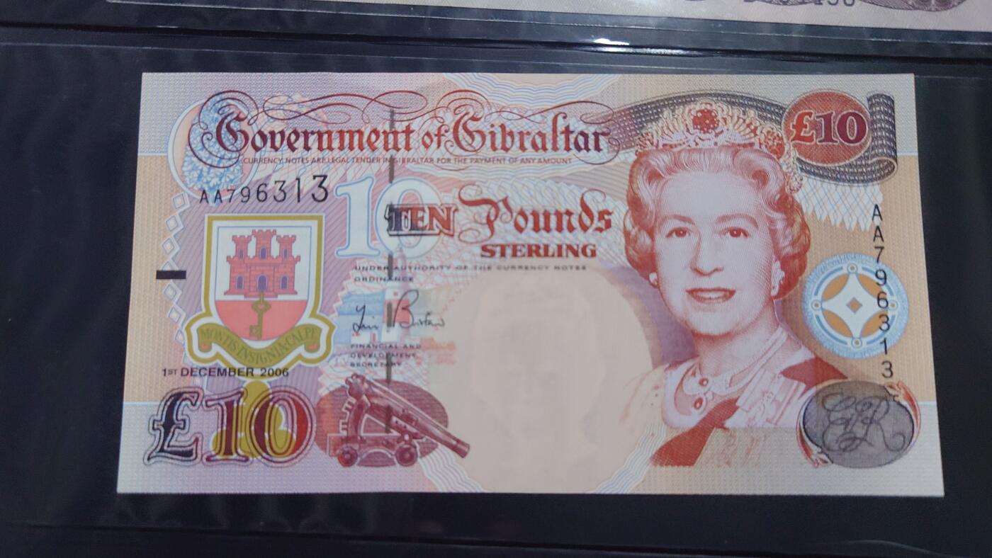 【世界钱币】精选微拍第122期暨2024年第33期  旧货新卖 2006年直布罗陀10镑 AA冠全新绝品无4尾号313