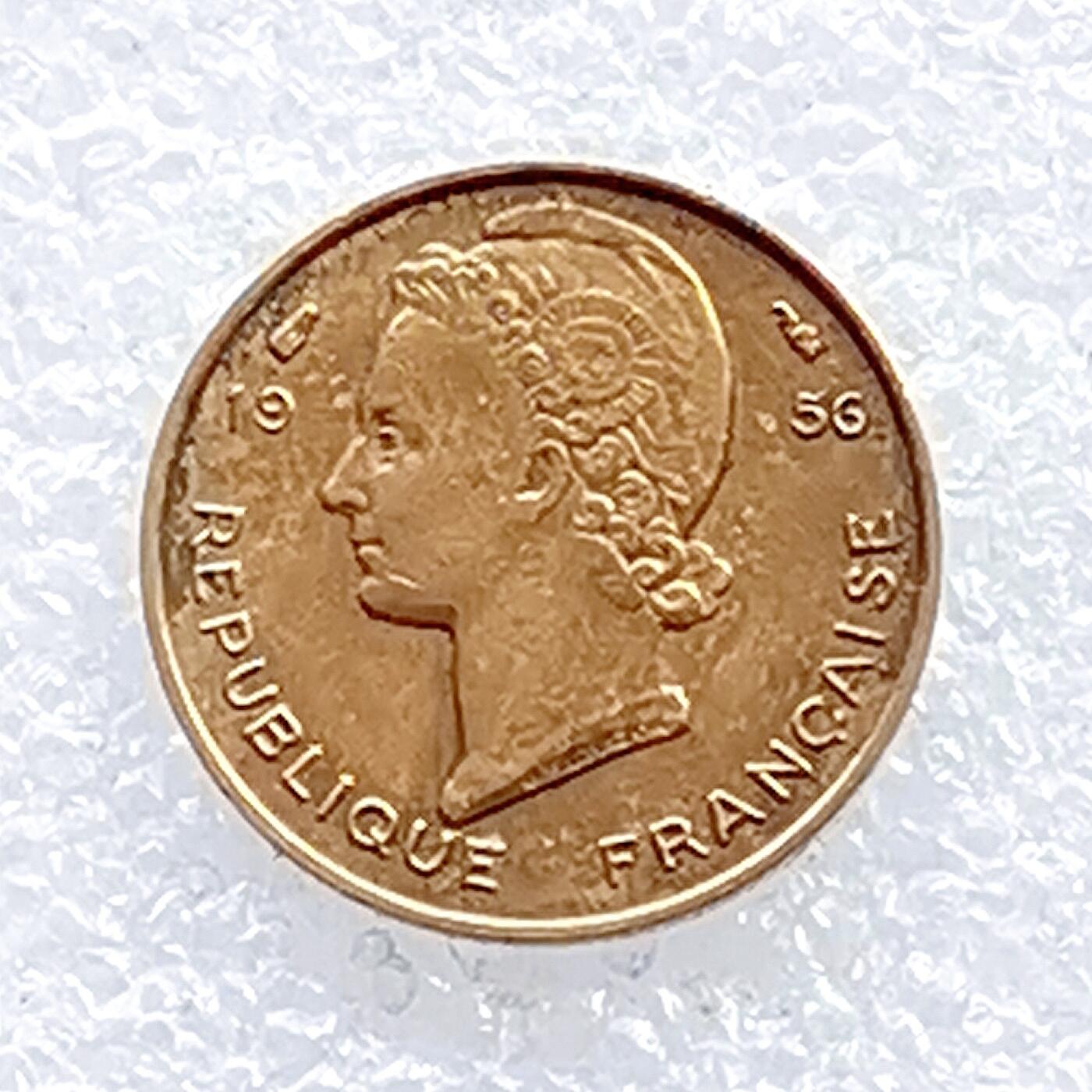 海外回流1元起拍小铺 各国钱币散币场 第14期 法属西非1956年5法郎