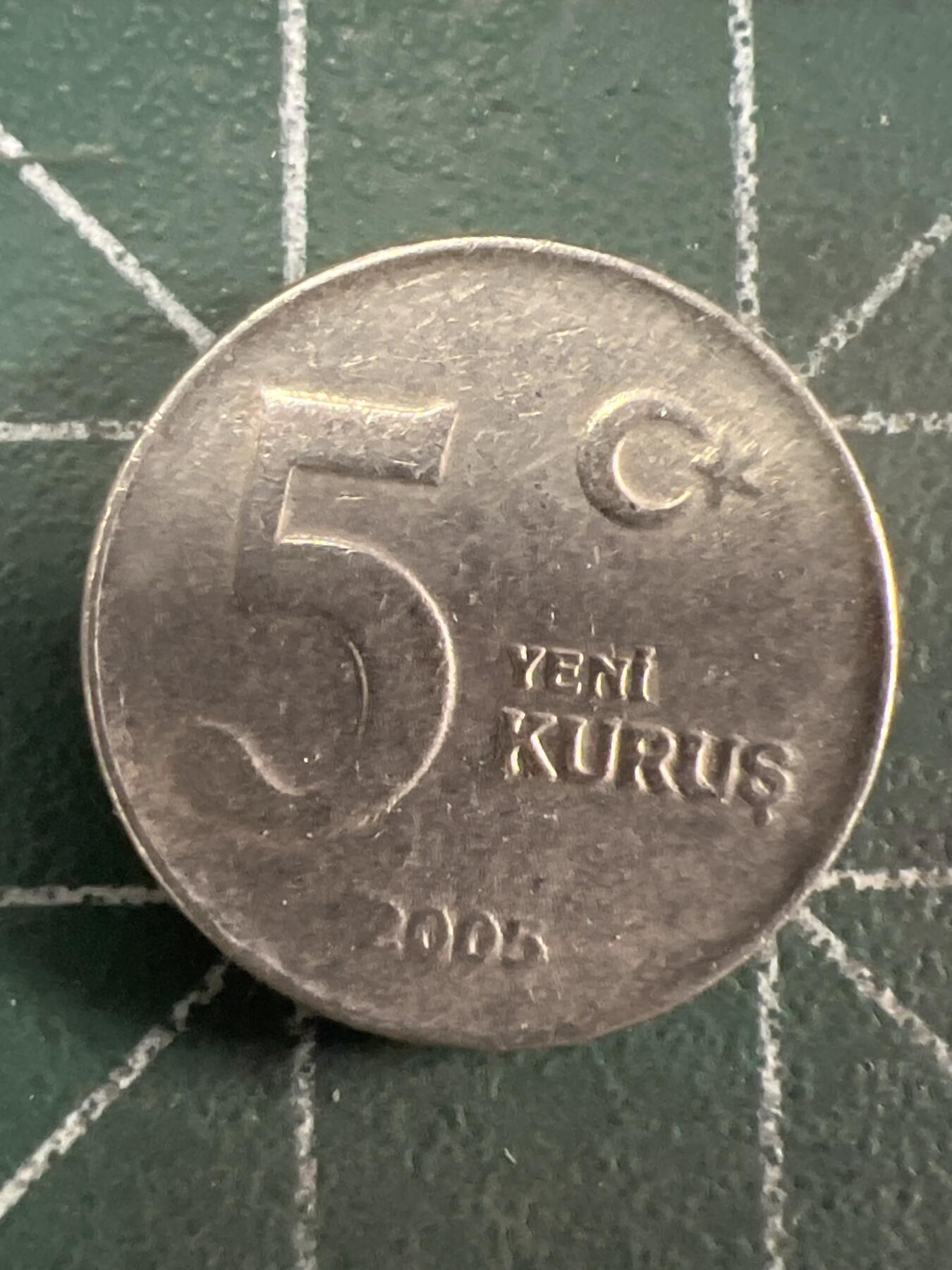 第669期 硬币专场 （无押金，捡漏，全场50包邮，偏远地区除外，接收代拍业务，本店十天发一次货） 土耳其5库鲁