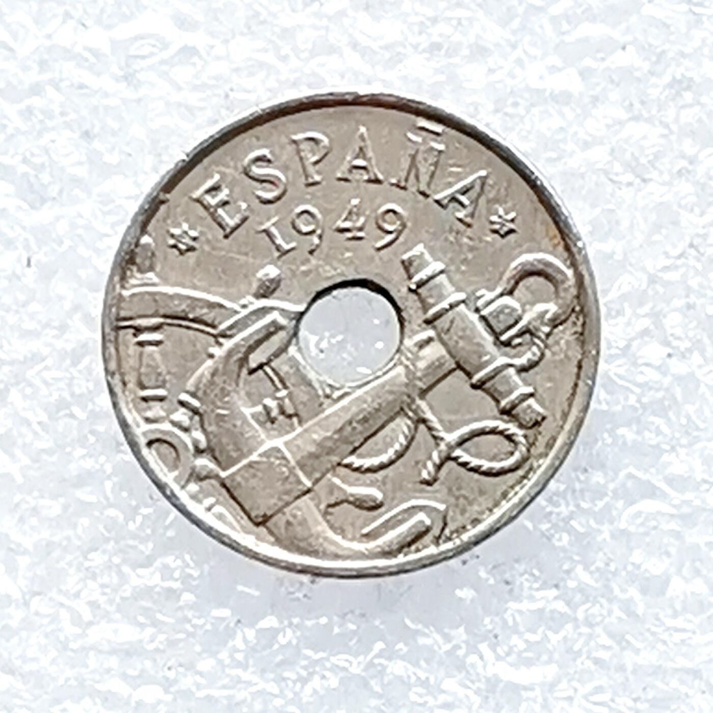海外回流1元起拍小铺 各国钱币散币场 第14期 西班牙1949年50分