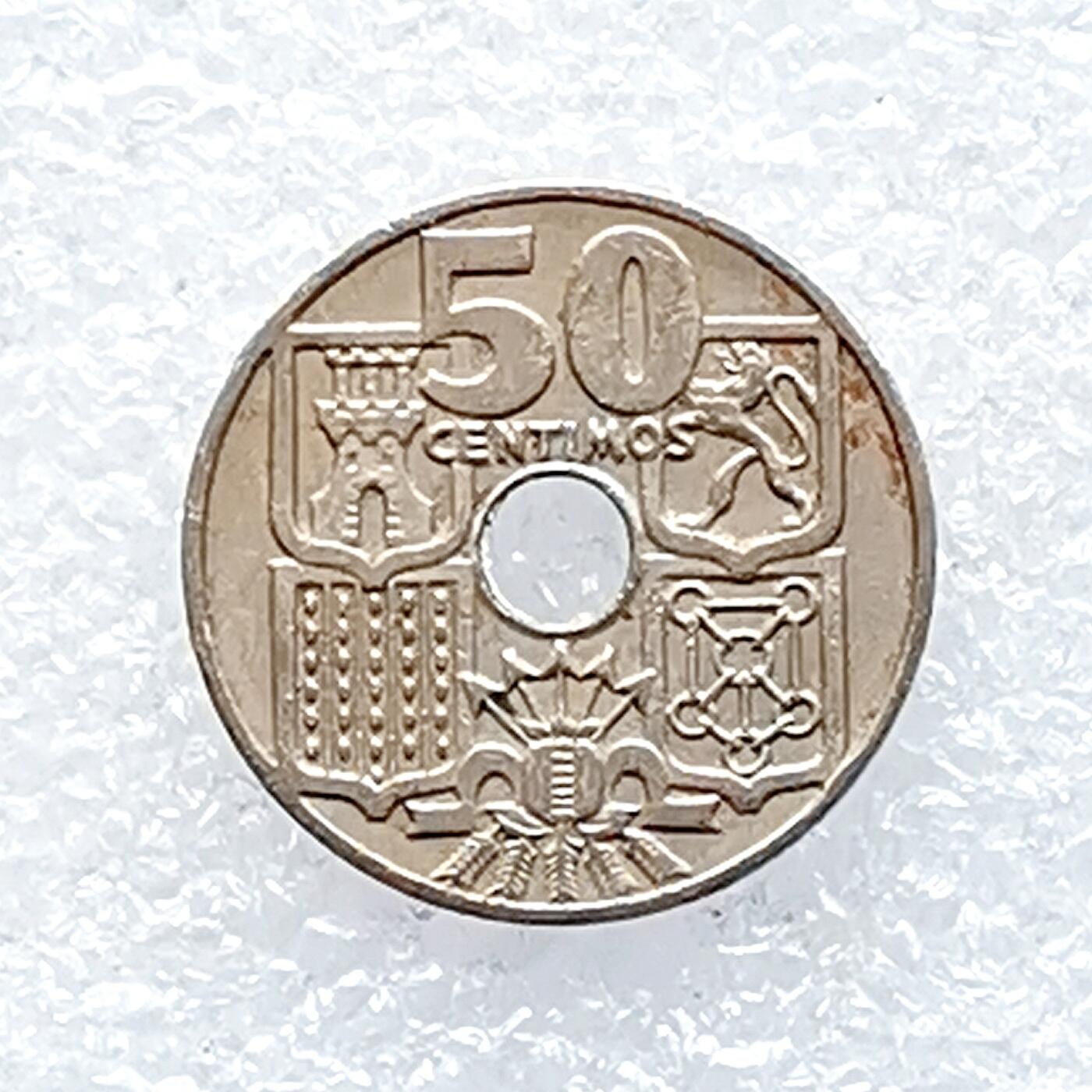 海外回流1元起拍小铺 各国钱币散币场 第14期 西班牙1949年50分