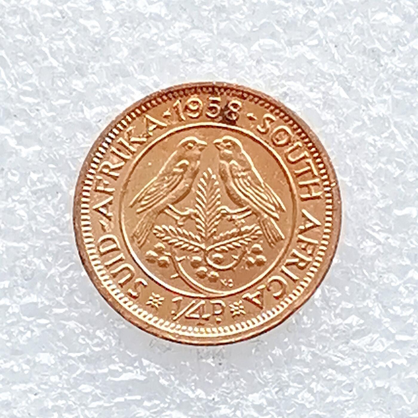 海外回流1元起拍小铺 各国钱币散币场 第14期 南非1958年1/4便士 1法新铜币