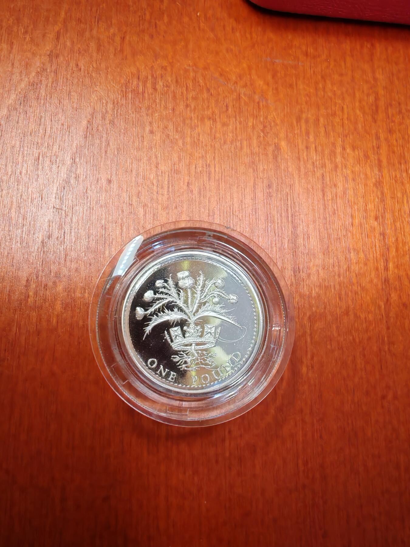 长老汇龙年精选第十六场拍卖 1989英国1英镑精制加厚银币，盒证全