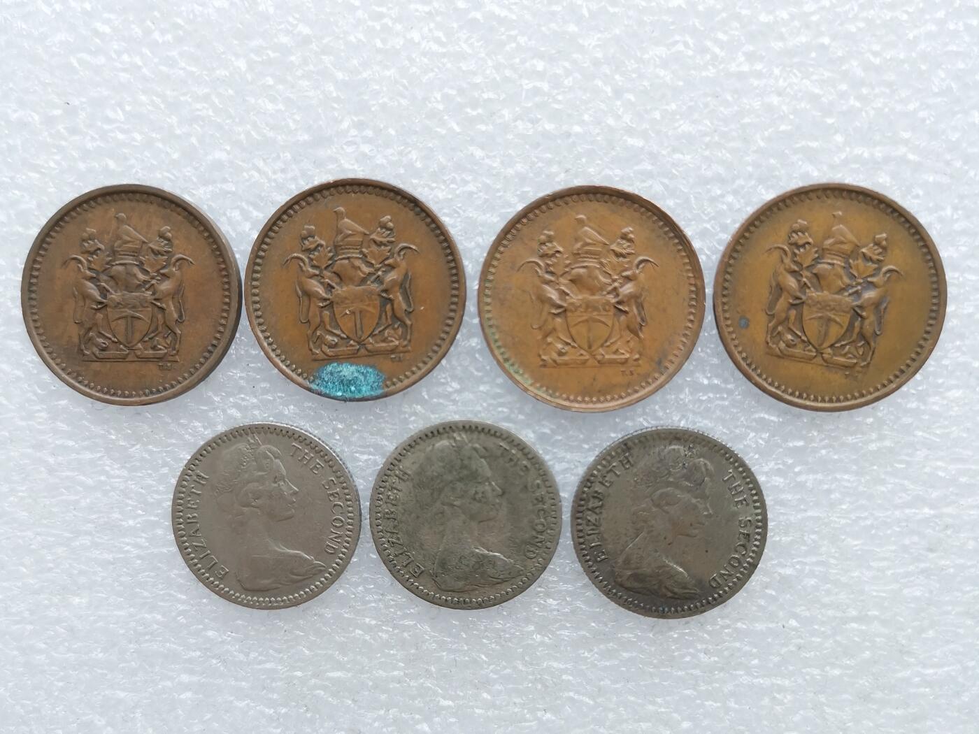 第一海外回流一元起拍收藏 散币专场 第106期 罗德西亚硬币7枚