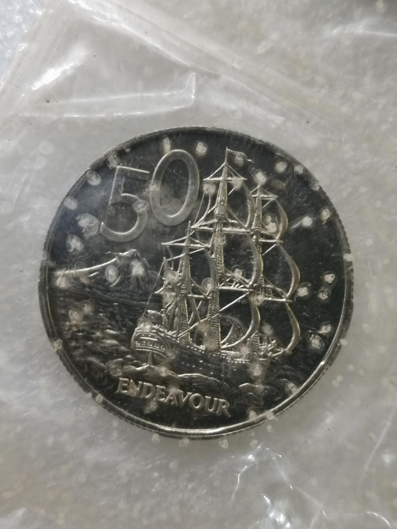 四叶草钱币 首拍 散币小银币 新西兰1967年 首套十进制货币单位套币 类精制 白点是塑封上面的