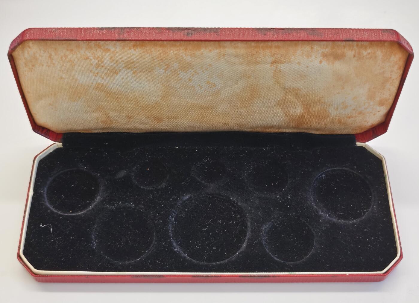 博洋堂世界钱币拍卖第086期（全场包邮） 新西兰1953年伊丽莎白二世1/2克朗-1/2便士精制套币 原光UNC 个别氧化 附带原盒