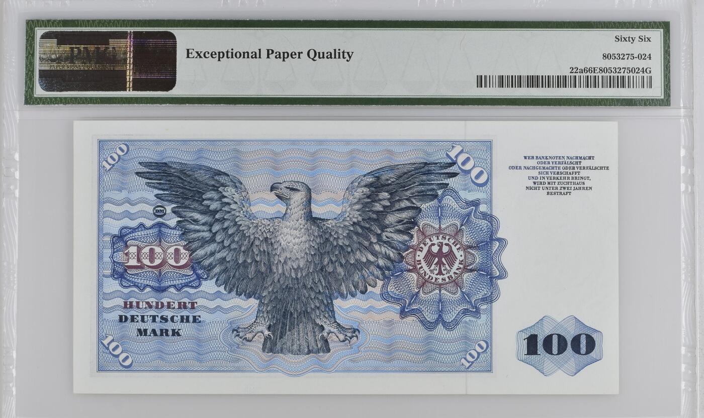 收藏联盟Quantum Auction 第366期拍卖  德国联邦1960年100马克 初版首发年份PMG66 数学家明斯特
