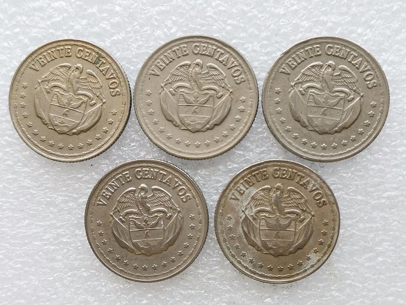 第一海外回流一元起拍收藏 散币专场 第106期 哥伦比亚20分 5枚