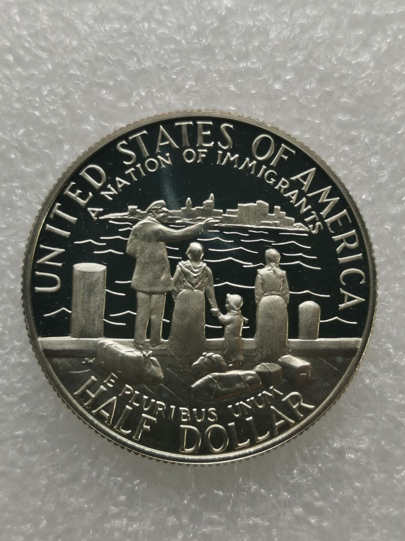 四叶草钱币 首拍 散币小银币 美国1986年自由女神50分铜镍纪念币