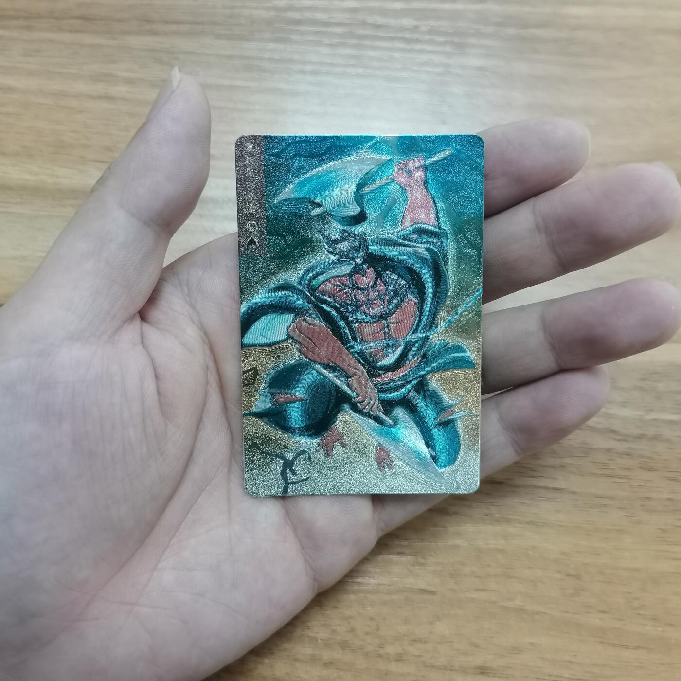 小浣熊水浒卡硬面闪卡李逵 长山暗黑大色差