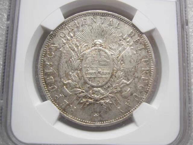 NGC-AU50乌拉圭1893年1比索克朗银币