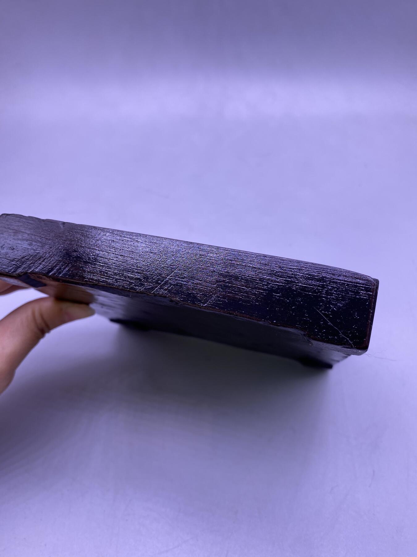 老紫石四足双池砚台，尺寸13*13厘米，品相如图，600包快递
