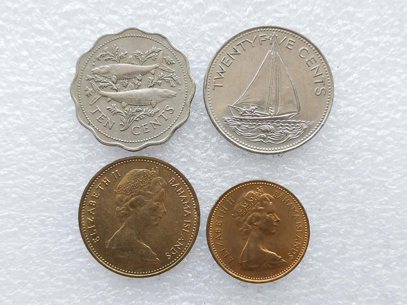 第一海外回流一元起拍收藏 散币专场 第106期 巴哈马硬币4枚