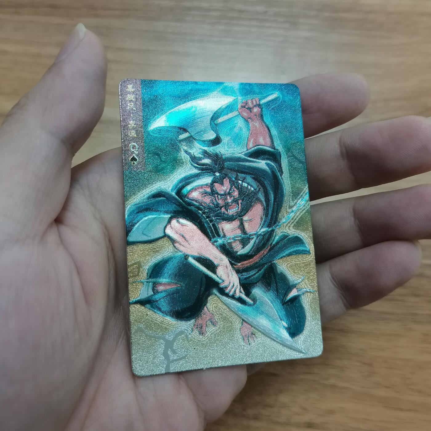 小浣熊水浒卡硬面闪卡李逵 长山暗黑大色差