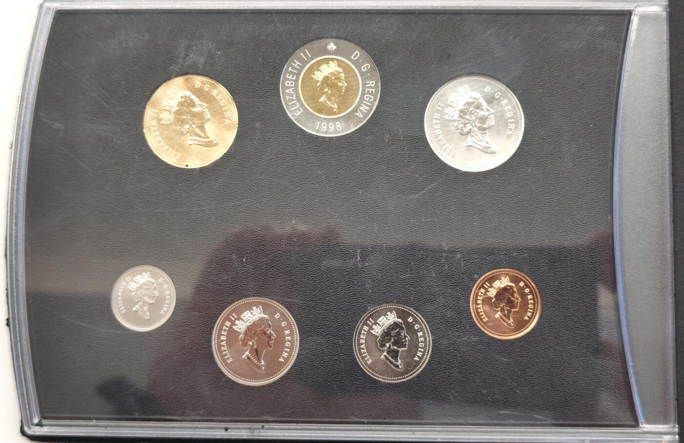 博洋堂世界钱币拍卖第086期（全场包邮） 加拿大1998年精制磨砂套币  细节见图  盒证全