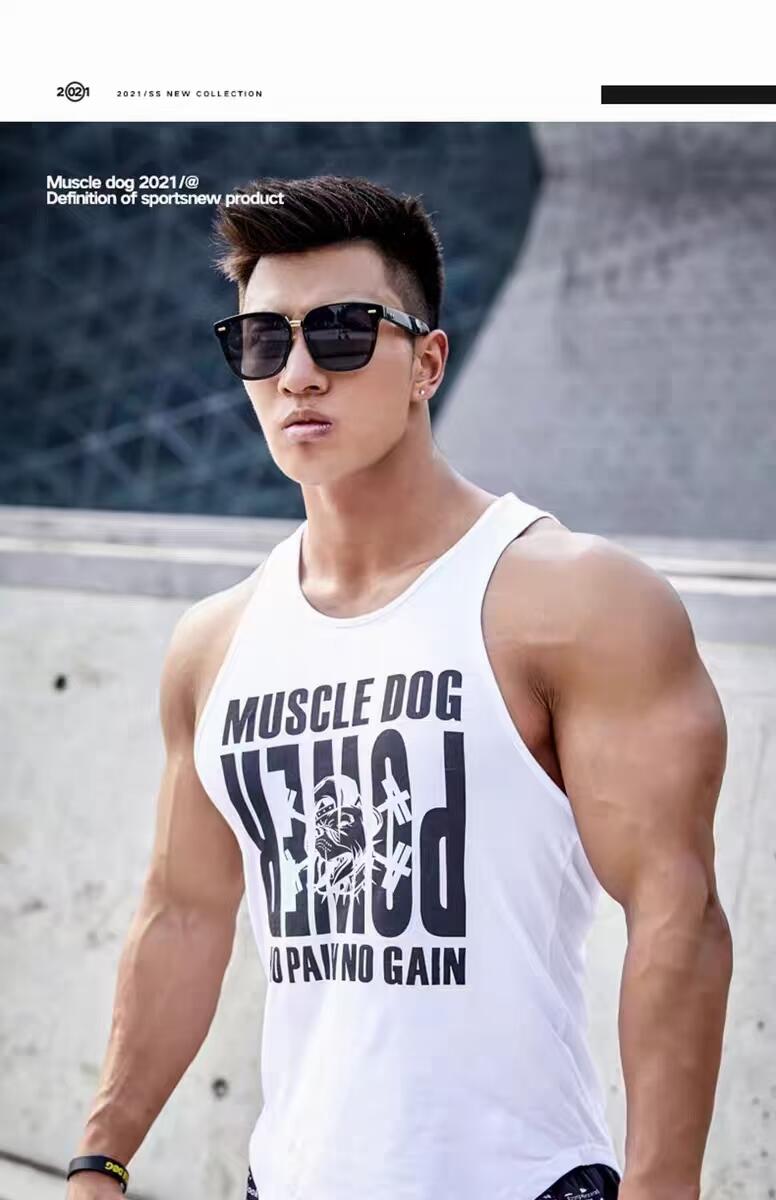 夏季福利捡漏 肌肉狗运动背心 全新正品带吊牌 白色2XL一件 原价99