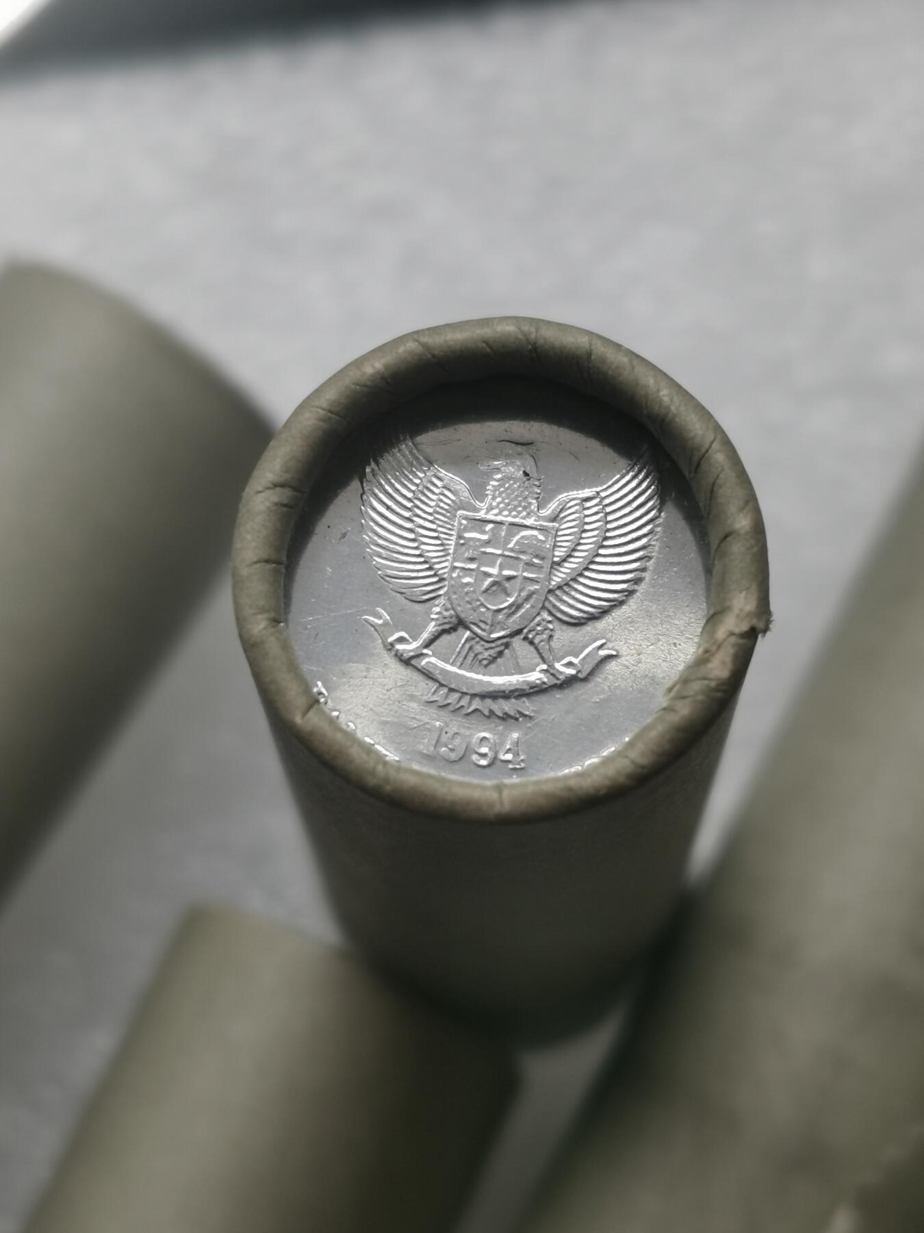 四叶草钱币 首拍 散币小银币 印度尼西亚豆蔻25卢比铝币6卷 单卷25枚