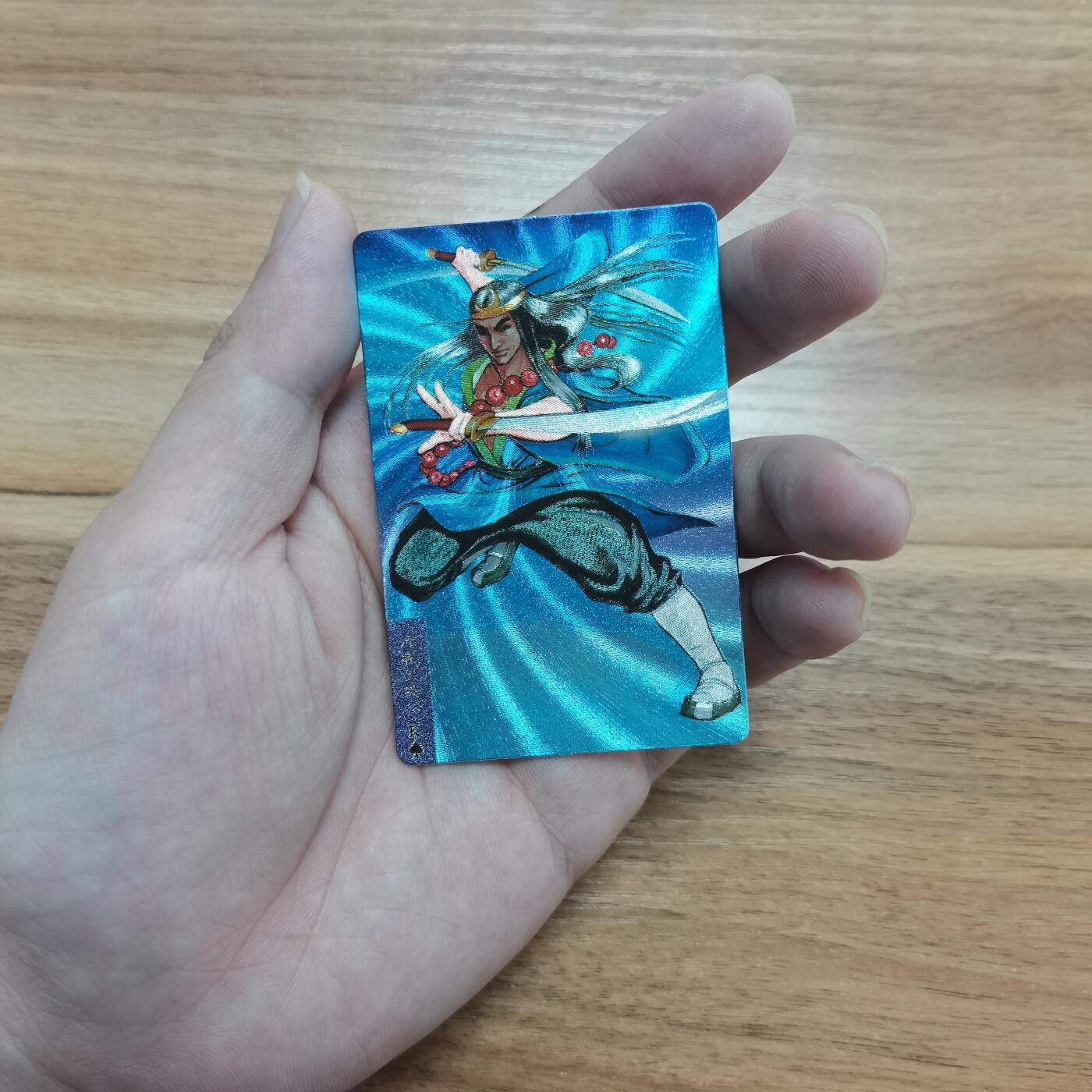 小浣熊水浒卡硬面闪卡武松 绿裤子色差卡