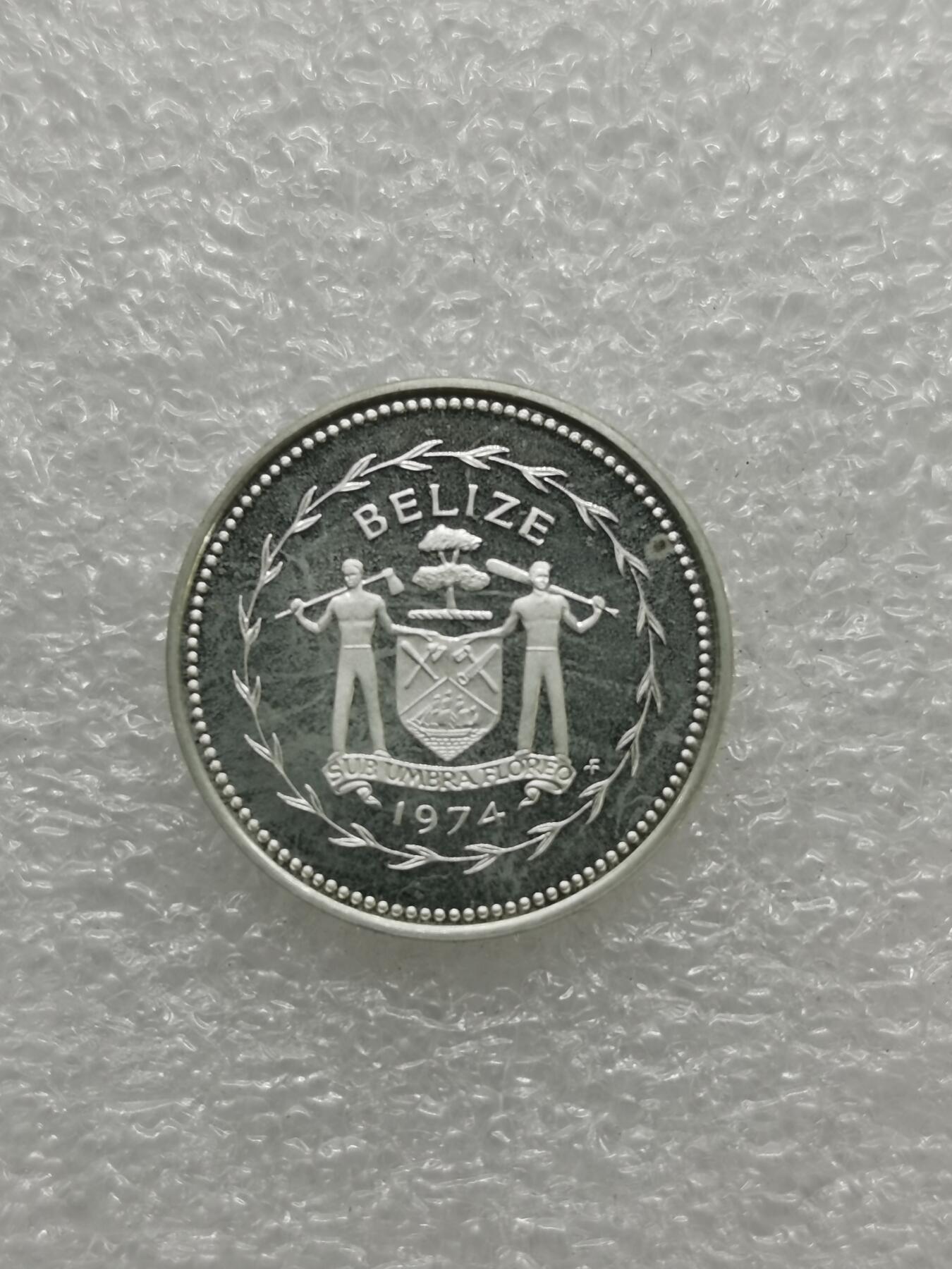 四叶草钱币 首拍 散币小银币 伯利兹1974年 燕尾鸢1分小银币 