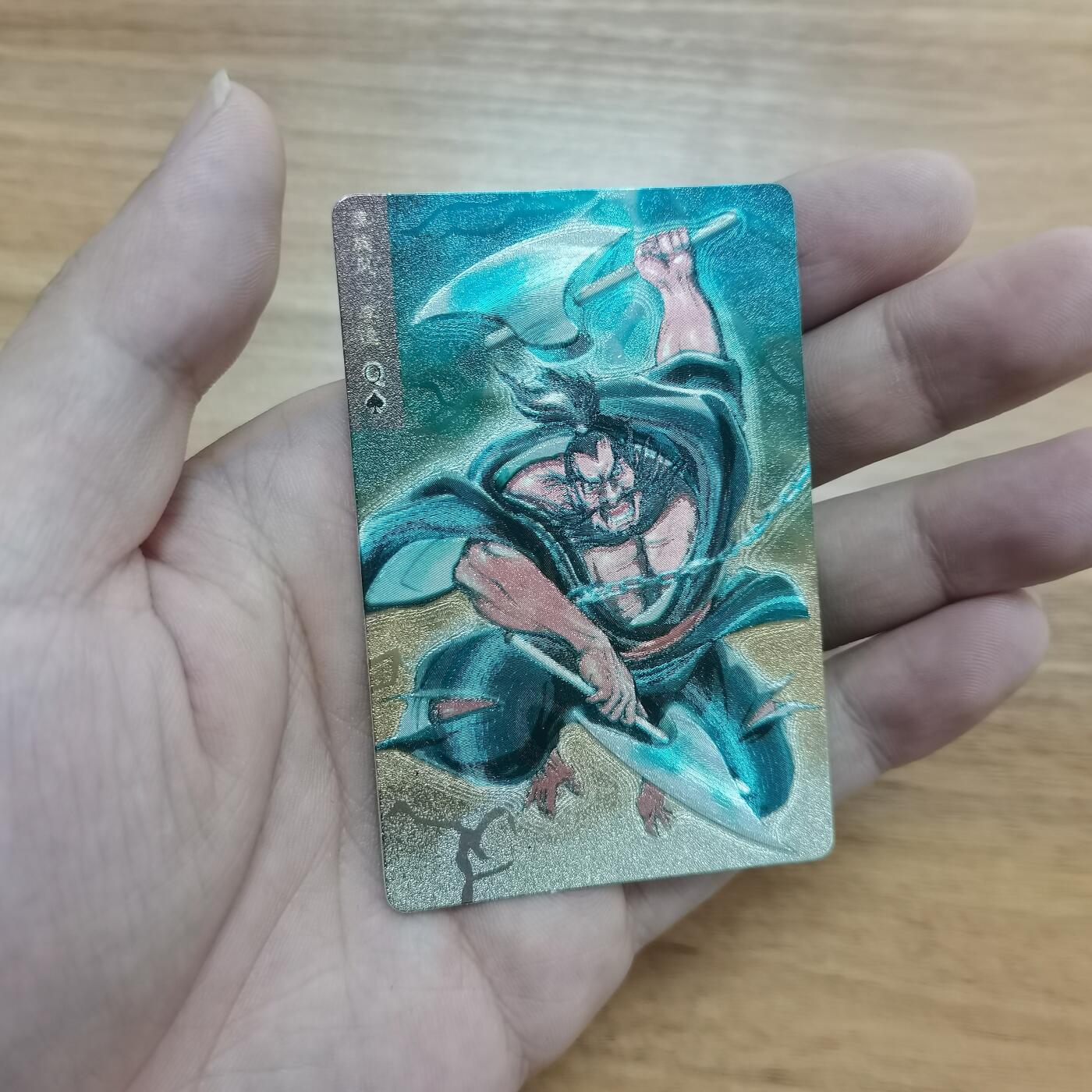 小浣熊水浒卡硬面闪卡李逵 长山暗黑大色差