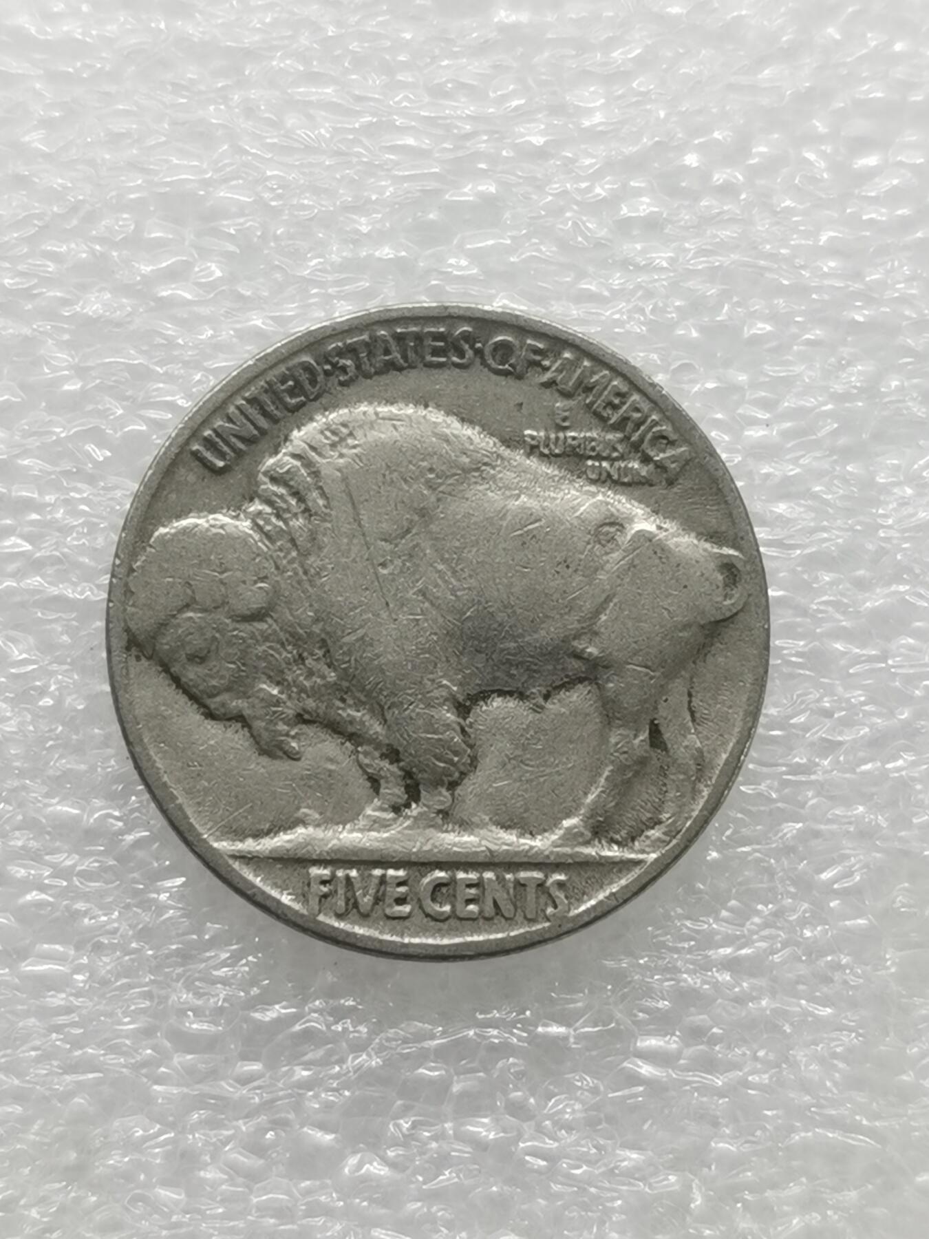 四叶草钱币 首拍 散币小银币 美国1936年野牛5分镍币