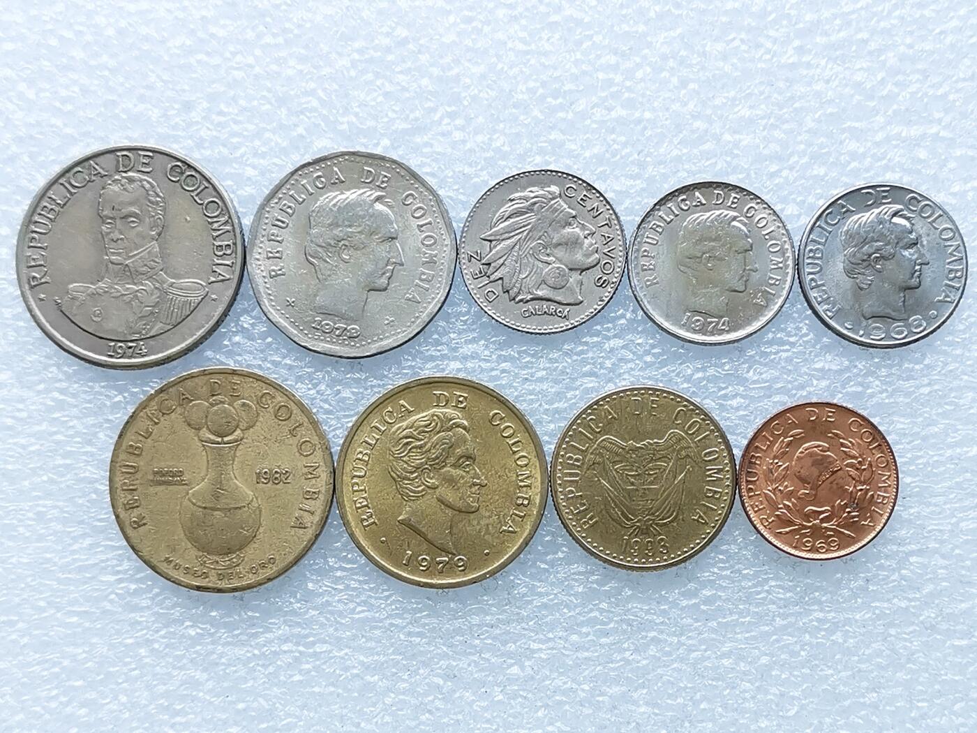 第一海外回流一元起拍收藏 散币专场 第106期 哥伦比亚硬币9枚