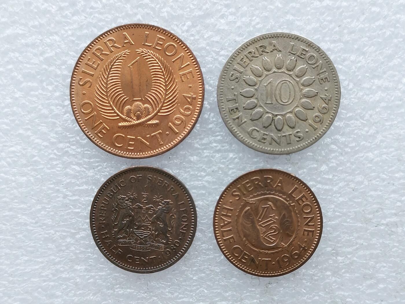 第一海外回流一元起拍收藏 散币专场 第106期 塞拉利昂硬币4枚