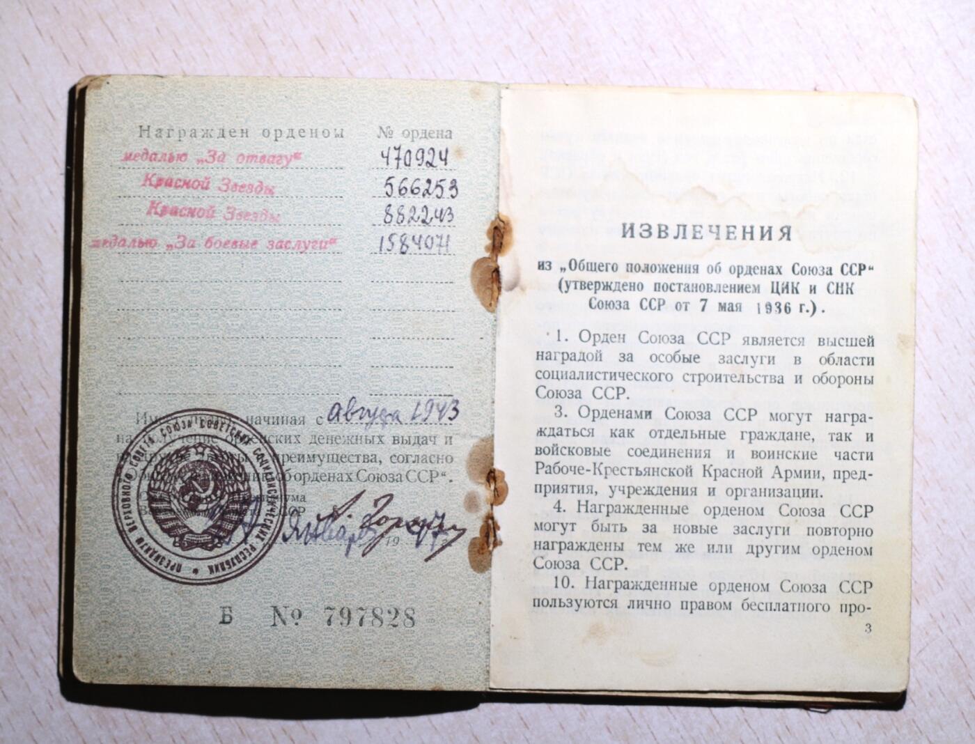 大猫徽章拍卖 第252期 苏联勇敢红星套 档案齐全