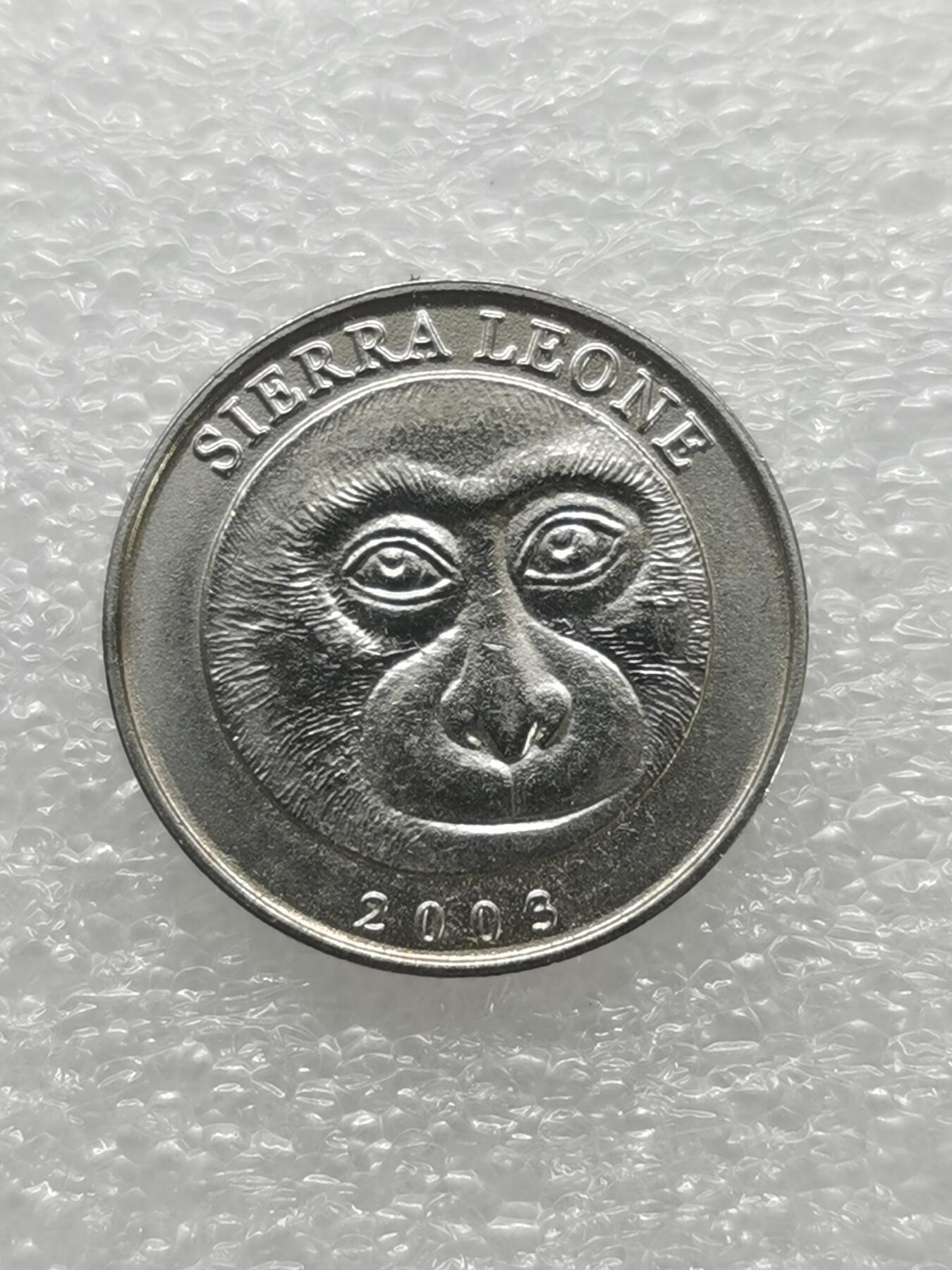 四叶草钱币 首拍 散币小银币 塞拉利昂2003年猴子币