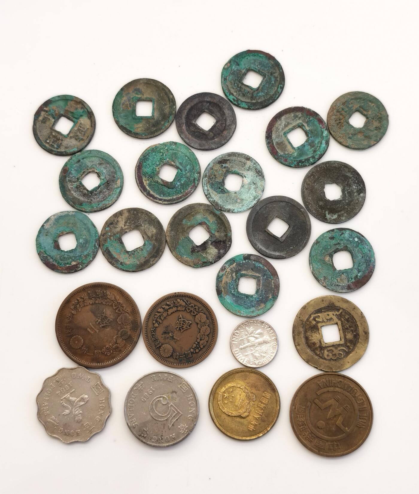 博洋堂世界钱币拍卖第086期（全场包邮） 古钱、铜币、银币一组，小部分有瑕疵