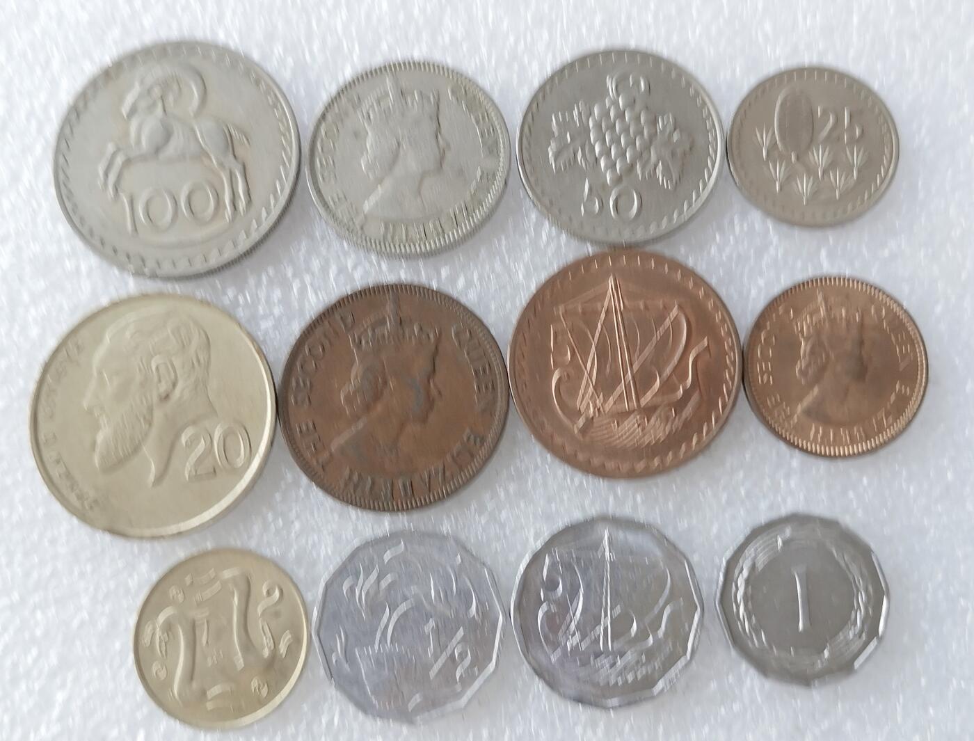 第一海外回流一元起拍收藏 散币专场 第106期 塞浦路斯硬币12枚