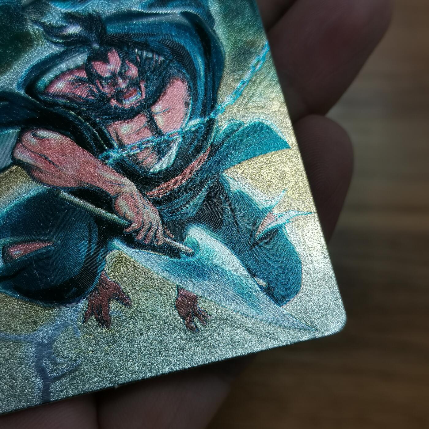 小浣熊水浒卡硬面闪卡李逵 长山暗黑大色差