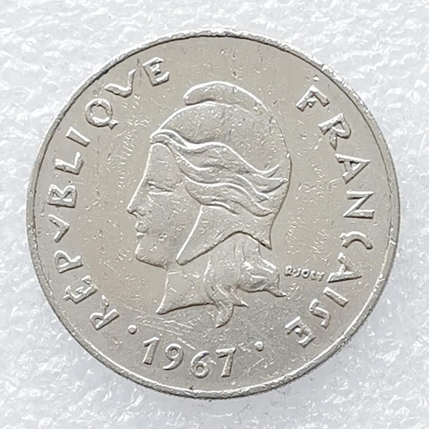 海外回流1元起拍小铺 各国钱币散币场 第14期 法属新喀里多尼亚1967年50法郎镍币