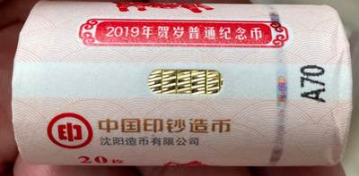 2019年猪年纪念币一卷（20枚） - 2019年猪年纪念币一卷（20枚）