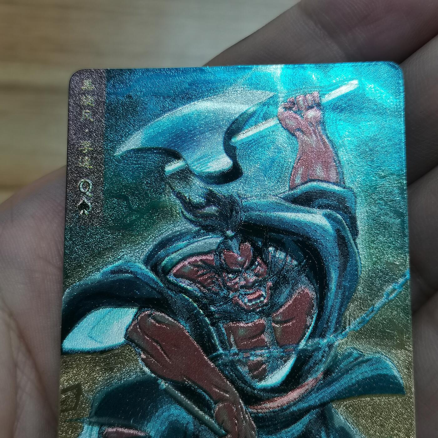 小浣熊水浒卡硬面闪卡李逵 长山暗黑大色差