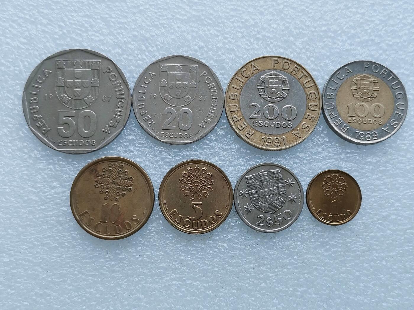 第一海外回流一元起拍收藏 散币专场 第106期 葡萄牙硬币8枚