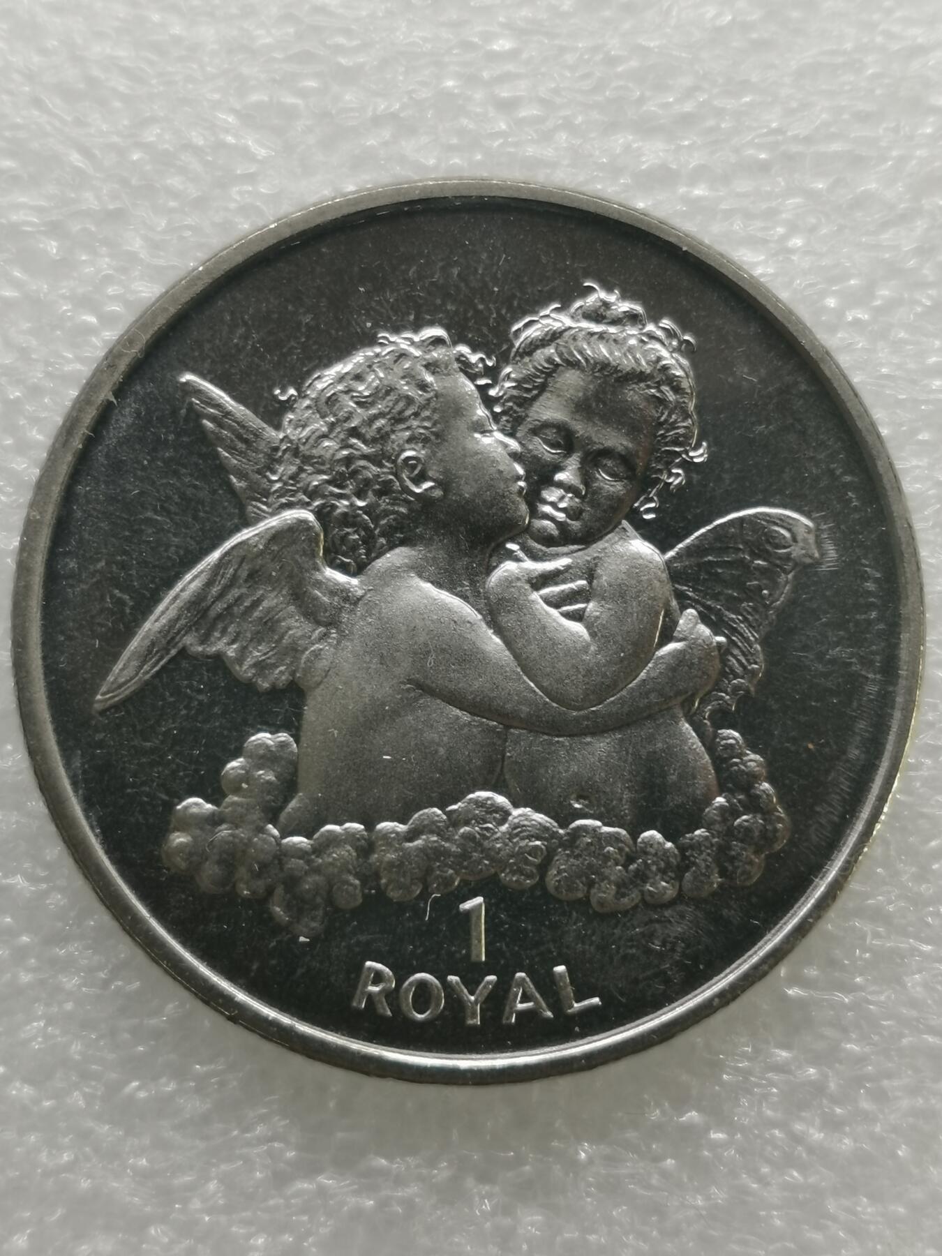 四叶草钱币 首拍 散币小银币 直布罗陀1998年小天使克朗币