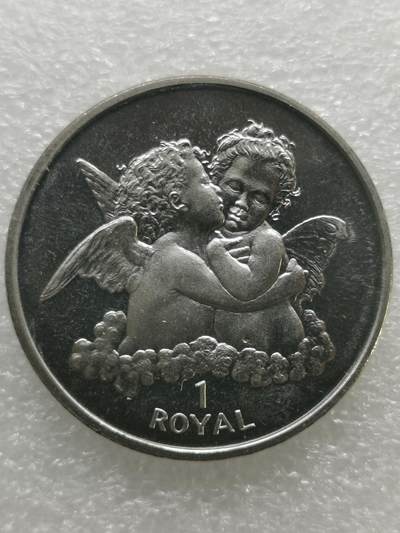 四叶草钱币 首拍 散币小银币 - 直布罗陀1998年小天使克朗币