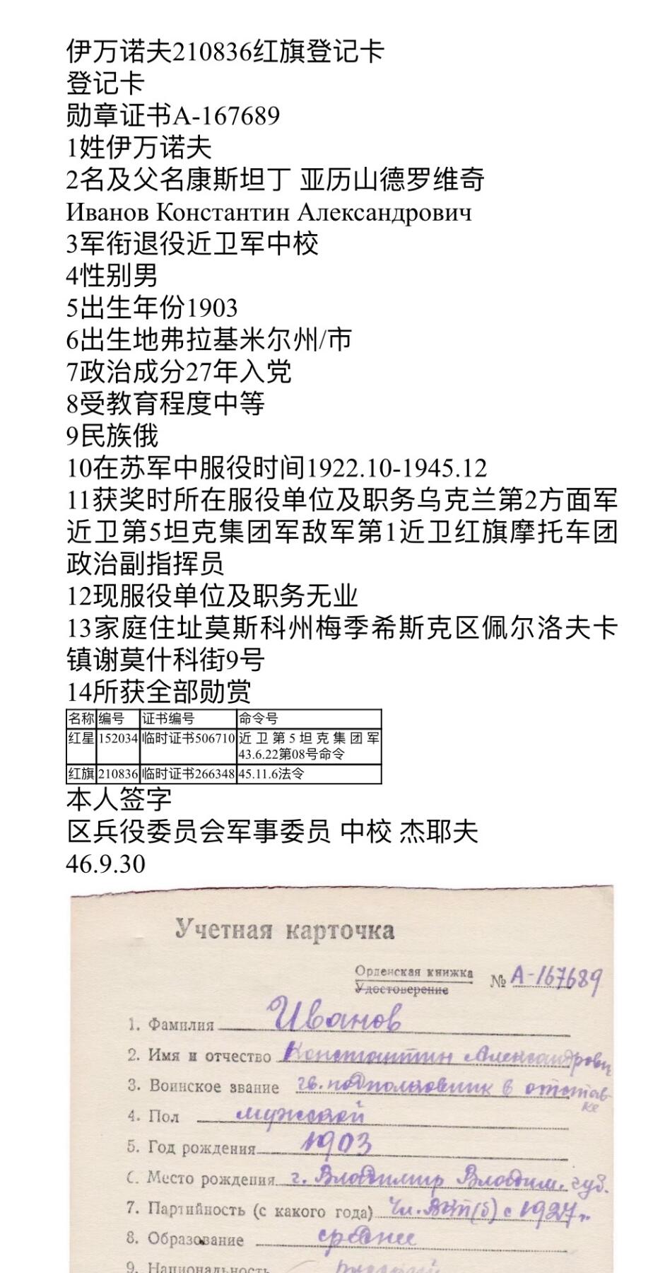 大猫徽章拍卖 第252期 苏联红旗勋章2⃣️ 档案齐全